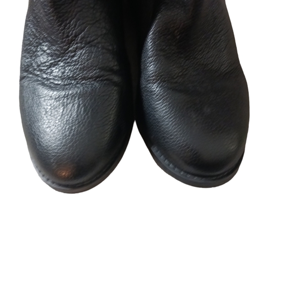 Franco Fortini Black Leather Wide Calf Riding Boots Wide Knee High Boots… - Picture 4 of 12